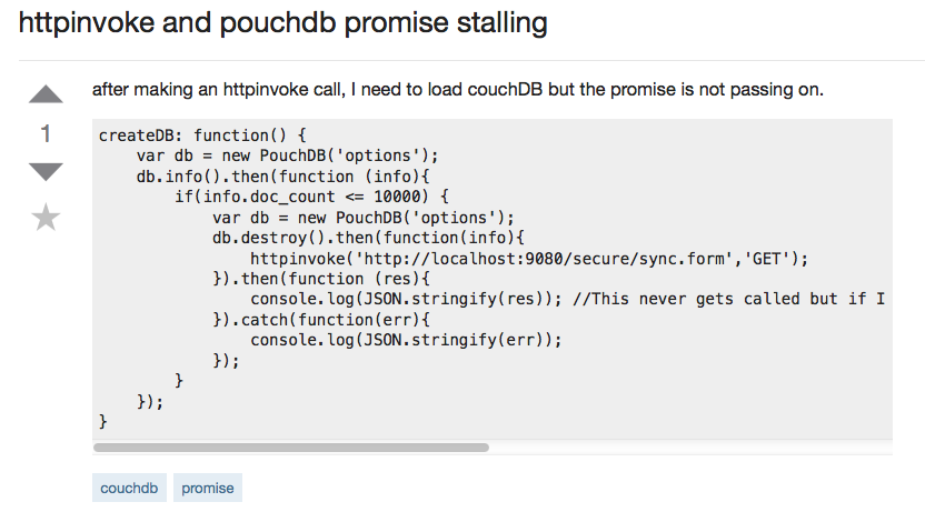 Bad promises on Stack Overflow